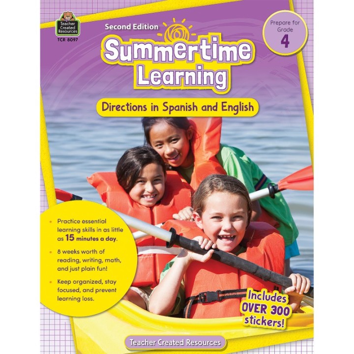 Teacher Created Resources® Summertime Learning: English and Spanish Directions, Grade 4 Second Edition (Prep)