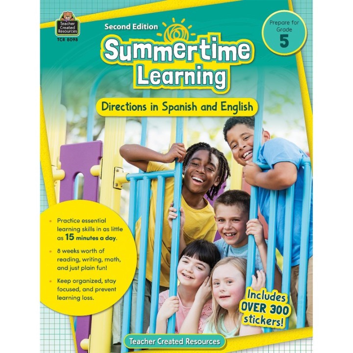 Teacher Created Resources® Summertime Learning: English and Spanish Directions, Grade 5 Second Edition (Prep)