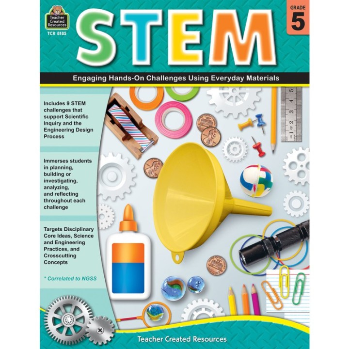 Teacher Created Resources® STEM: Engaging Hands-On Challenges Using Everyday Materials (Gr. 5)