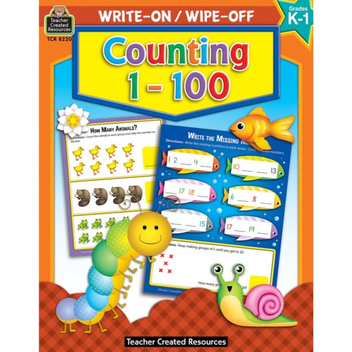 Teacher Created Resources® Counting 1-100 Write-On/Wipe-Off Book