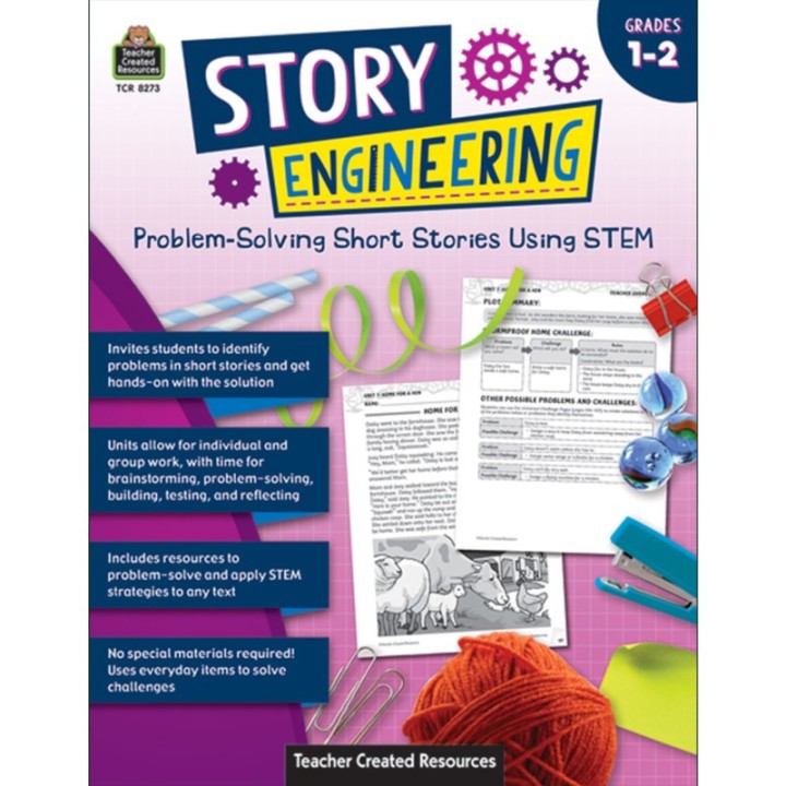 Teacher Created Resources® Story Engineering: Problem-Solving Short Stories Using STEM, Grade 1-2