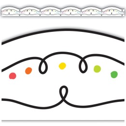 Teacher Created Resources® Squiggles and Colorful Dots Die-Cut Border Trim, 35 Feet