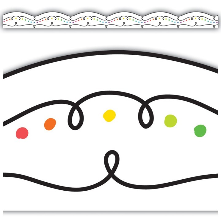Teacher Created Resources® Squiggles and Colorful Dots Die-Cut Border Trim, 35 Feet