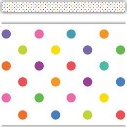 Teacher Created Resources® Colorful Dots Straight Border Trim, 35 Feet