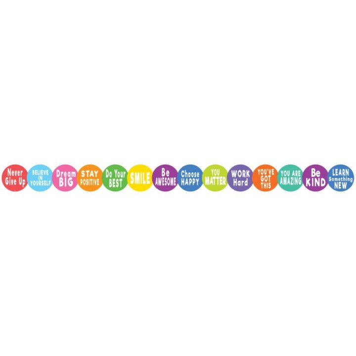 Teacher Created Resources® Colorful Positive Sayings Border Trim, 35 Feet