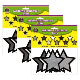 Teacher Created Resources® Modern Farmhouse Stars Accents, 30 Per Pack, 3 Packs
