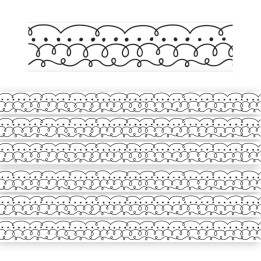 Teacher Created Resources® Squiggles and Dots Die-Cut Border Trim, 35 Feet Per Pack, 6 Packs
