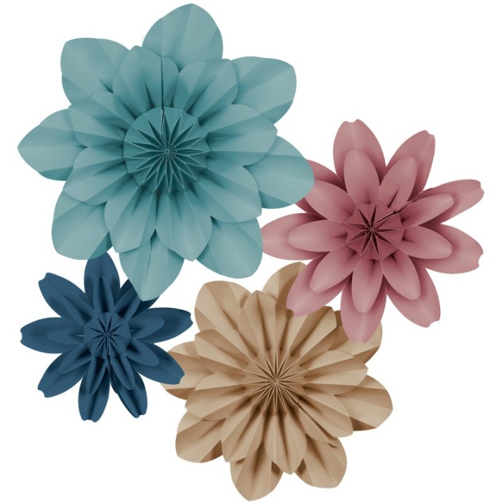 Teacher Created Resources® Calming Colors Paper Flowers, Pack of 4