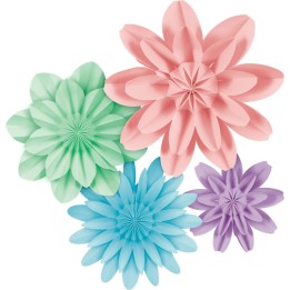 Teacher Created Resources® Pastel Pop Paper Flowers, Pack of 4