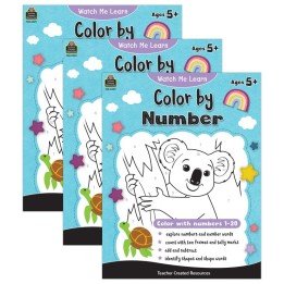 Teacher Created Resources® Watch Me Learn: Color By Number, Pack of 3