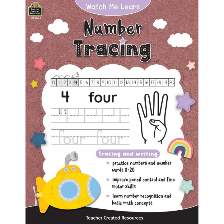 Teacher Created Resources® Watch Me Learn: Number Tracing