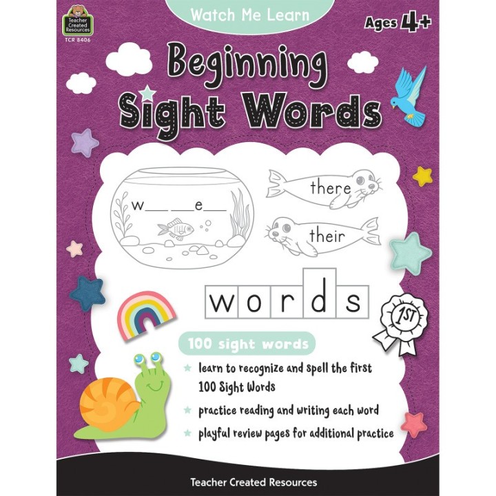 Teacher Created Resources® Watch Me Learn: Beginning Sight Words 1-100