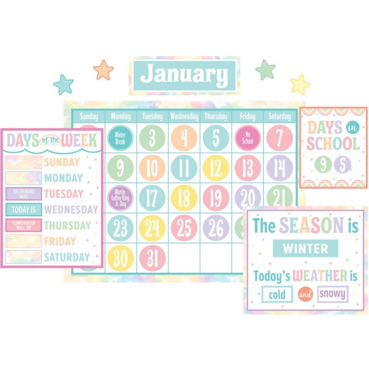 Teacher Created Resources® Pastel Pop Calendar Bulletin Board Set