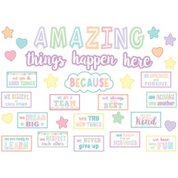 Teacher Created Resources® Pastel Pop Amazing Things Happen Here Bulletin Board Set