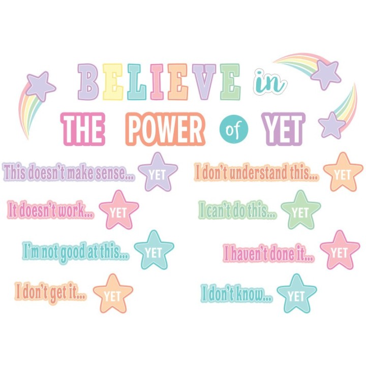 Teacher Created Resources® Pastel Pop Believe in the Power of Yet Mini Bulletin Board Set