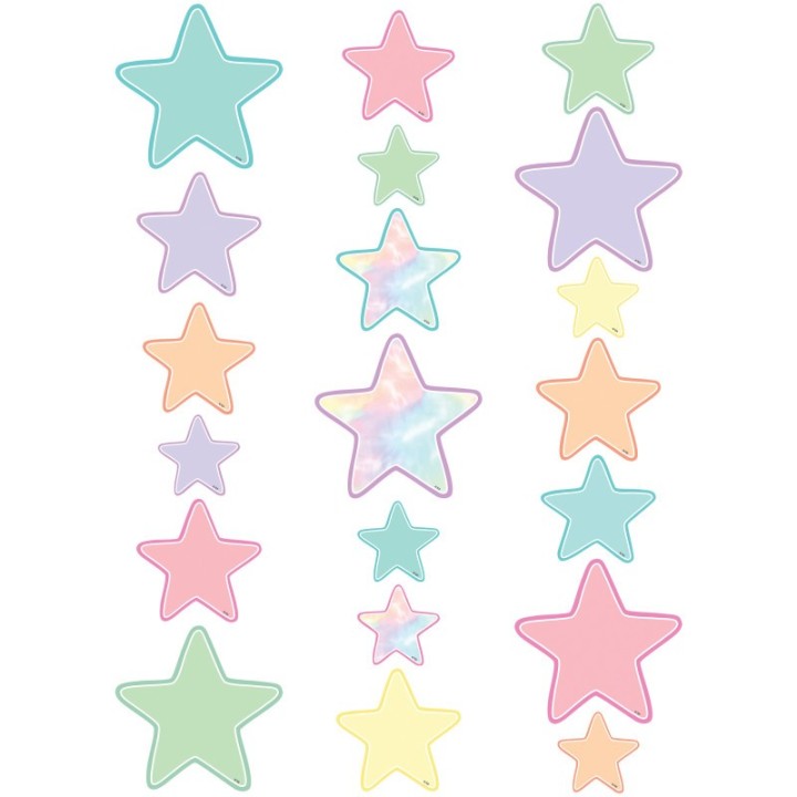 Teacher Created Resources® Pastel Pop Star Accents - Assorted Sizes, Pack of 60