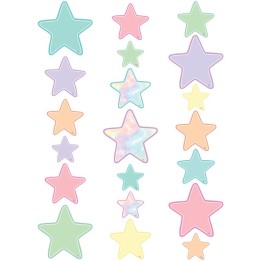 Teacher Created Resources® Pastel Pop Star Accents - Assorted Sizes, 60 Per Pack, 3 Packs