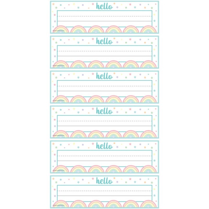 Teacher Created Resources® Pastel Pop Flat Name Plates, 36 Per Pack, 6 Packs