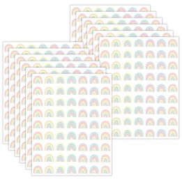 Teacher Created Resources® Pastel Pop Rainbows Mini Stickers, 378 Per Pack, 12 Packs