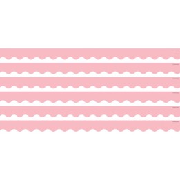 Teacher Created Resources® Pastel Pink Scalloped Border Trim, 35 Feet Per Pack, 6 Packs