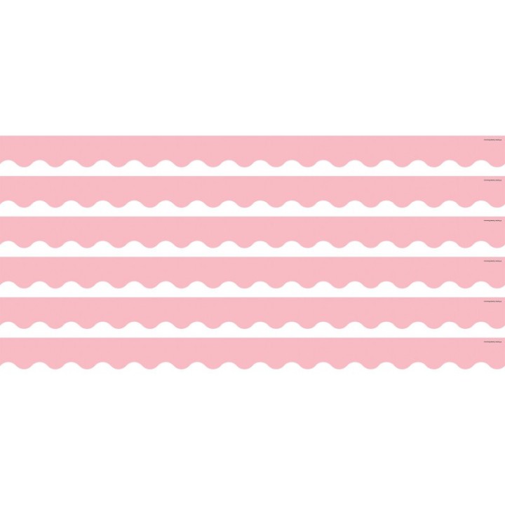 Teacher Created Resources® Pastel Pink Scalloped Border Trim, 35 Feet Per Pack, 6 Packs