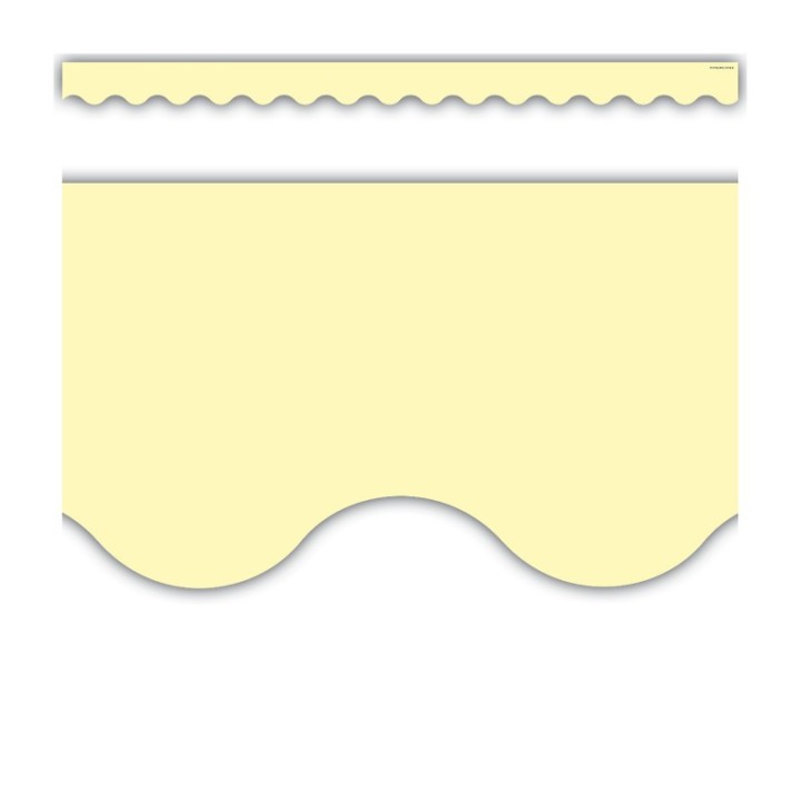 Teacher Created Resources® Pastel Yellow Scalloped Border Trim, 35 Feet