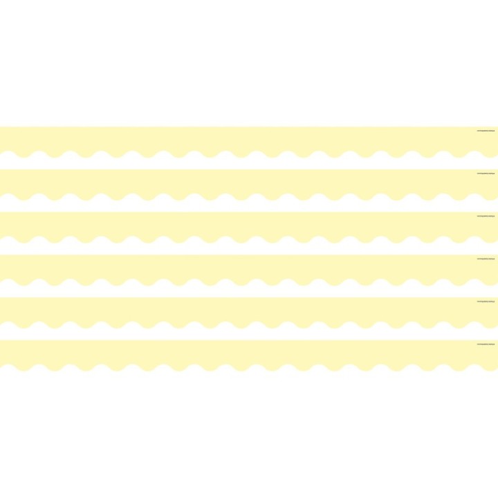 Teacher Created Resources® Pastel Yellow Scalloped Border Trim, 35 Feet Per Pack, 6 Packs