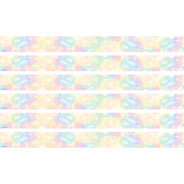 Teacher Created Resources® Pastel Pop Tie-Dye Straight Border Trim, 35 Feet Per Pack, 6 Packs