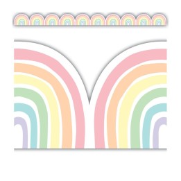 Teacher Created Resources® Pastel Pop Rainbows Die-Cut Border Trim, 35 Feet
