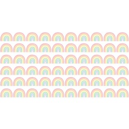 Teacher Created Resources® Pastel Pop Rainbows Die-Cut Border Trim, 35 Feet Per Pack, 6 Packs