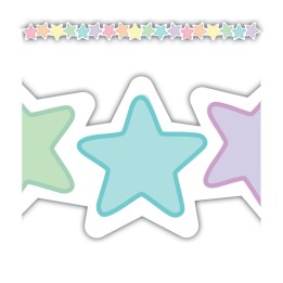Teacher Created Resources® Pastel Pop Stars Die-Cut Border Trim, 35 Feet