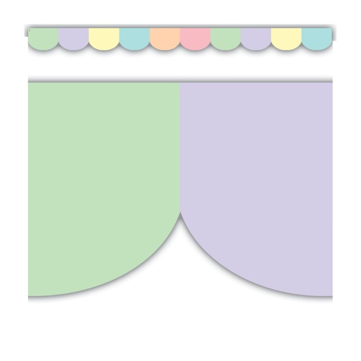 Teacher Created Resources® Pastel Pop Scalloped Border Trim, 35 Feet