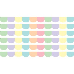 Teacher Created Resources® Pastel Pop Scalloped Border Trim, 35 Feet Per Pack, 6 Packs