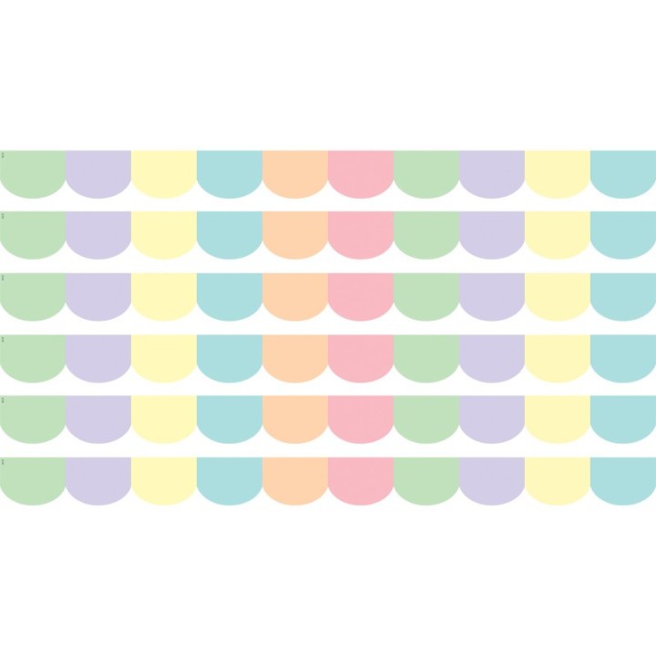 Teacher Created Resources® Pastel Pop Scalloped Border Trim, 35 Feet Per Pack, 6 Packs