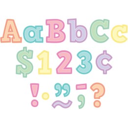 Teacher Created Resources® Pastel Pop Bold Block 4" letters Combo Pack, 230 Per Pack, 2 Packs