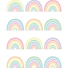 Teacher Created Resources® Pastel Pop Rainbows Mini Accents, Pack of 36