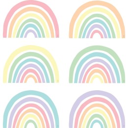 Teacher Created Resources® Pastel Pop Rainbows Accents, Pack of 30