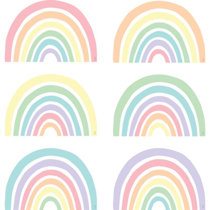 Teacher Created Resources® Pastel Pop Rainbows Accents, Pack of 30