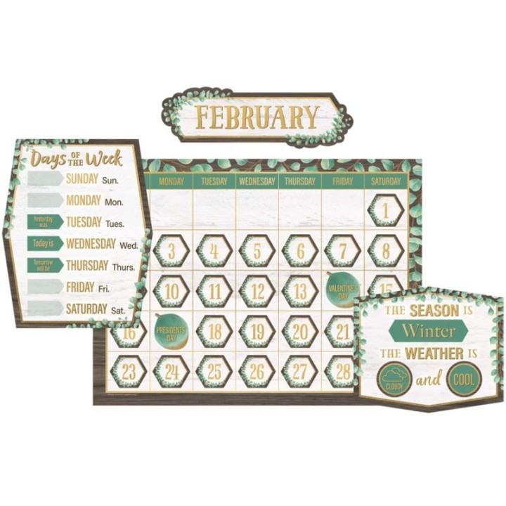 Teacher Created Resources® Eucalyptus Calendar Bulletin Board Set