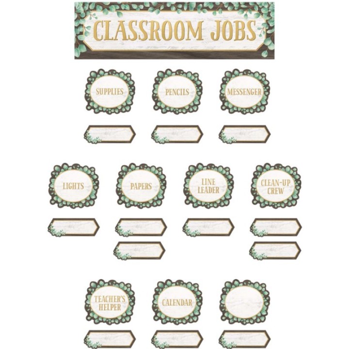 Teacher Created Resources® Eucalyptus Classroom Jobs Mini Bulletin Board Set