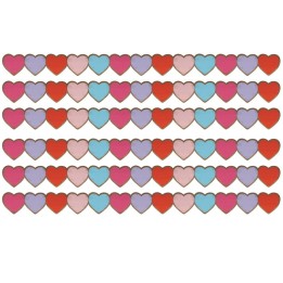 Teacher Created Resources® Home Sweet Classroom Hearts Die-Cut Border Trim, 35 Feet Per Pack, 6 Packs