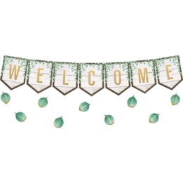 Teacher Created Resources® Eucalyptus Pennants Welcome Bulletin Board Set
