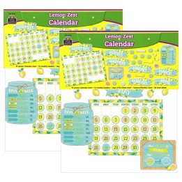 Teacher Created Resources® Lemon Zest Calendar Bulletin Board Set, 2 Sets