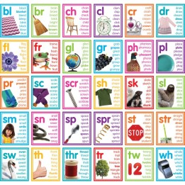 Teacher Created Resources® Colorful Photo Cards Digraphs and Blends Bulletin Board Set