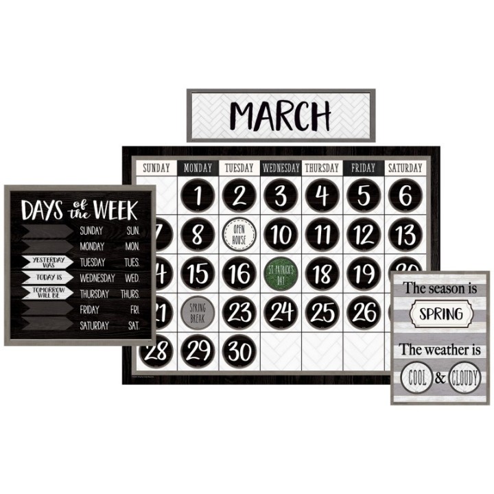 Teacher Created Resources® Modern Farmhouse Calendar Bulletin Board