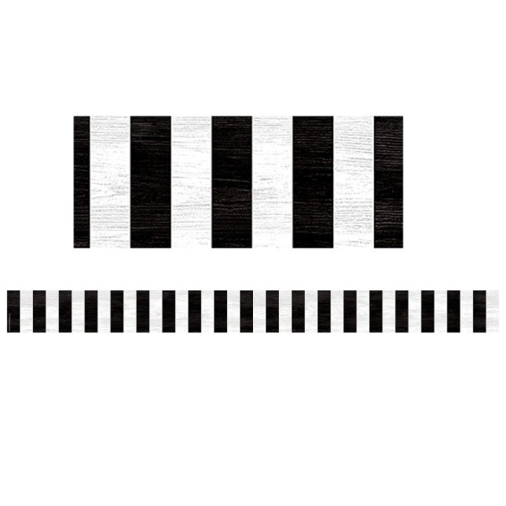 Teacher Created Resources® Modern Farmhouse Black Stripes Straight Border Trim, 35 Feet