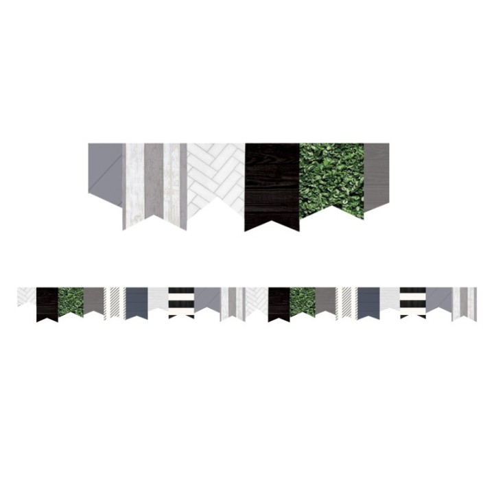 Teacher Created Resources® Modern Farmhouse Pennants Die-Cut Border Trim, 35 Feet