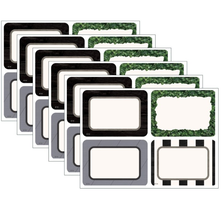 Teacher Created Resources® Modern Farmhouse Name Tags/Labels - Multi-Pack, 36 Per Pack, 6 Packs