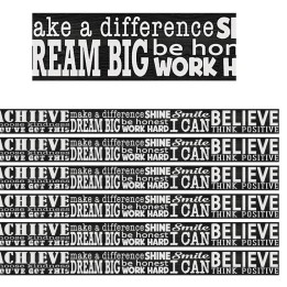 Teacher Created Resources® Modern Farmhouse Positive Sayings Straight Border Trim, 35 Feet Per Pack, 6 Packs