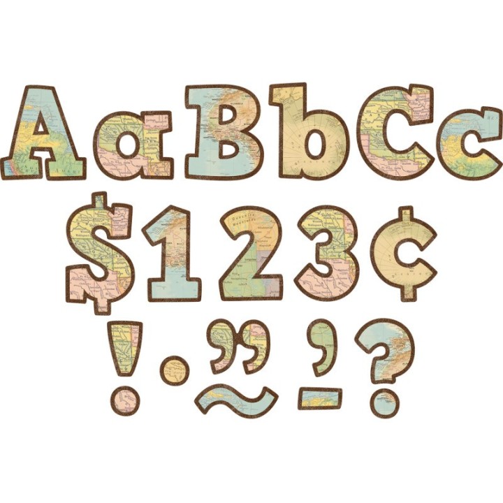 Teacher Created Resources® Travel the Map Bold Block 4" Letters Combo Pack, 230 Pieces